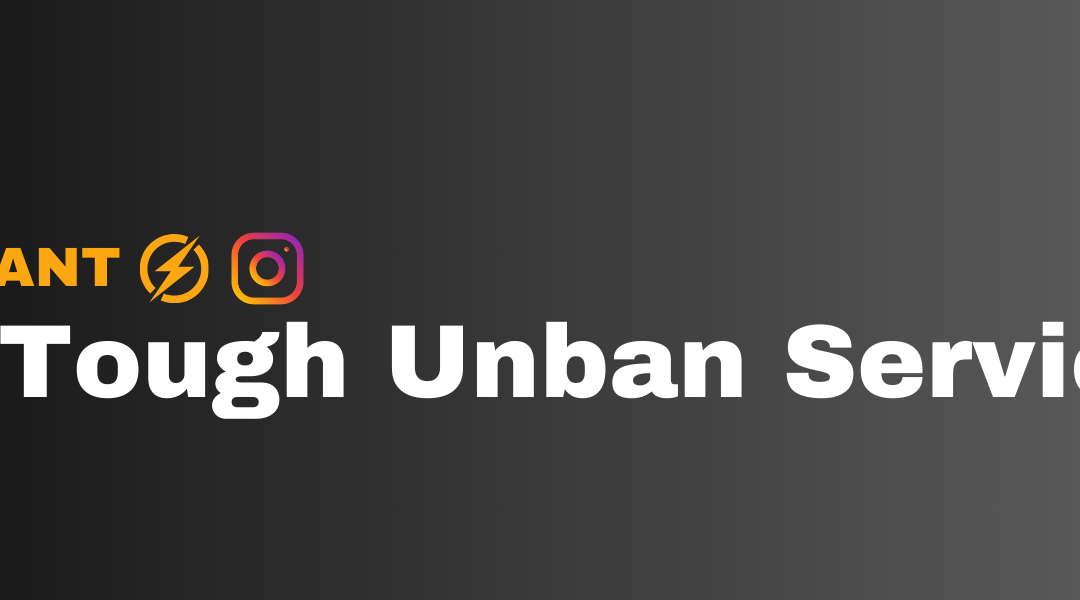 INSTANT IG Unban Service - HARD CASES (Copyright, Perm, 30D, Tough OF Cases) (Any Account) - In BETA