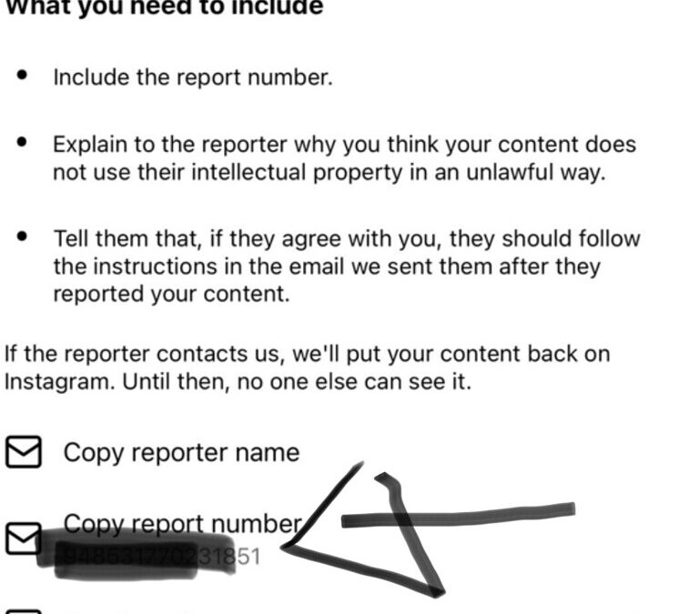 Instagram Copyright Strike Removal Service